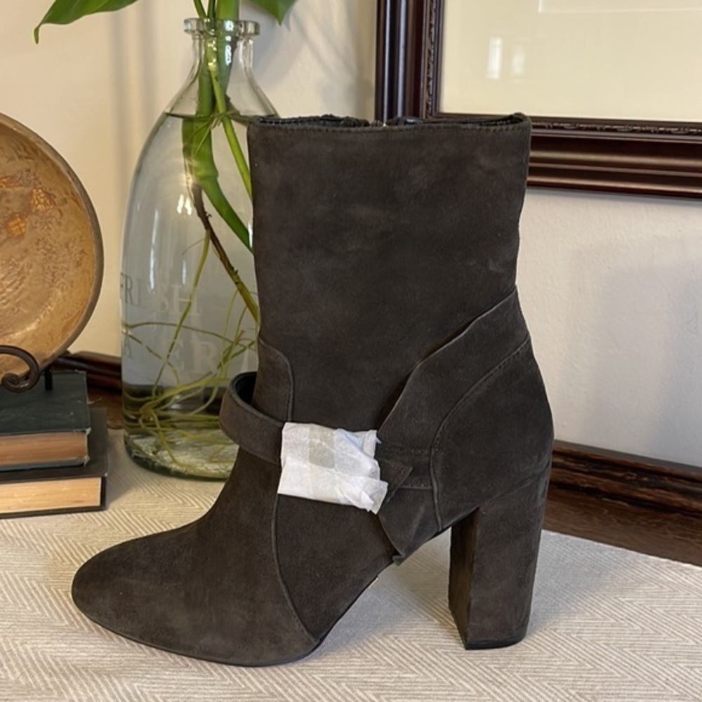 Kensie Lacey Bootie Women's Size 7.5 NEW‎ Brown Leather Buckle Accent - Picture 8 of 10